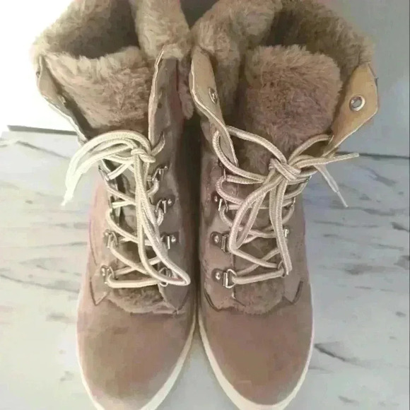 Madden Girl Womens Provo Faux Fur Beige Boot 7 - Picture 4 of 14